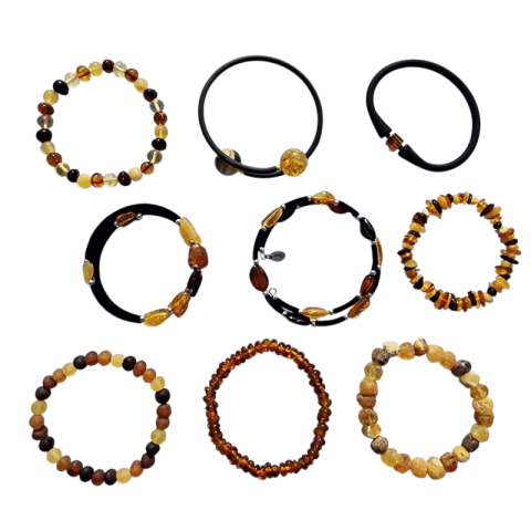 Borostyán karkötő