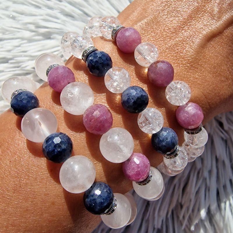 Hegyikristály karkötő zafírral - Image 4