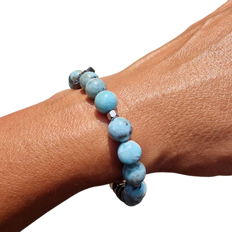 Larimar karkötő hematittal - Image 3