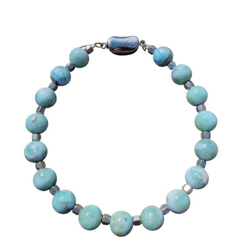 Larimar karkötő hematit köztesekkel - Image 4