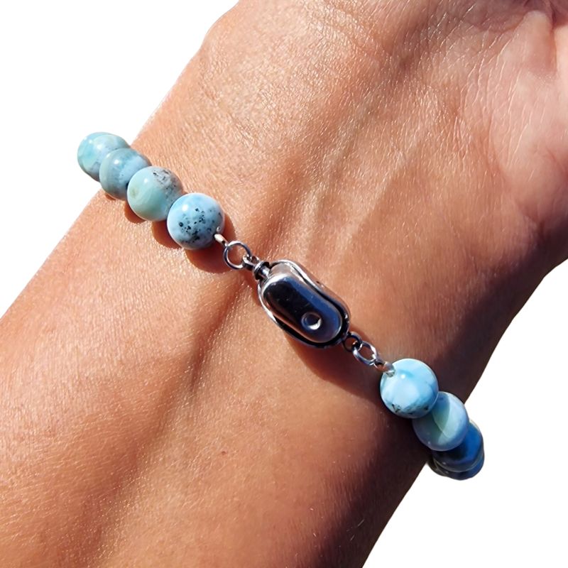 Larimar karkötő turmalin hengerrel - Image 3